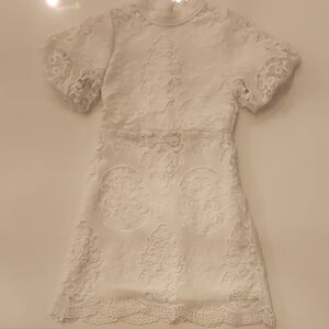 GB Girls White Lace Formal Dress